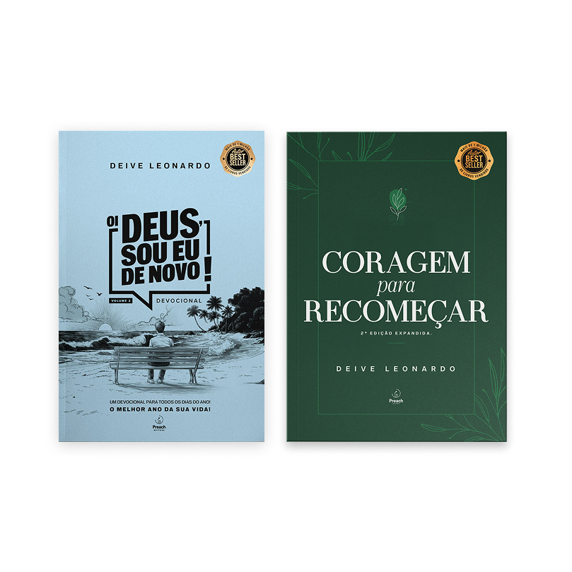 Combo Recomeço – Oi Deus Vol. 2 Capa Dura + Coragem para Recomeçar